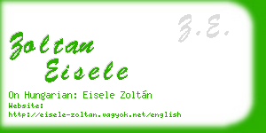 zoltan eisele business card
